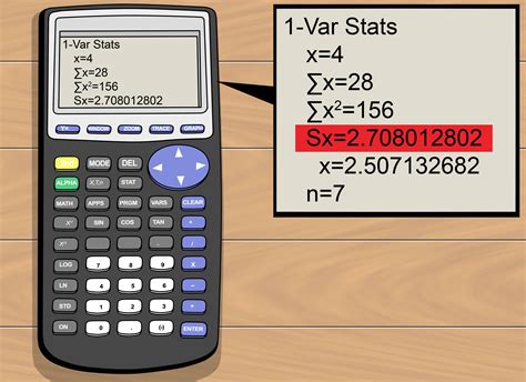 Subtract 3 from each of the values 1, 2, 2, 4, 6. . How to do standard deviation on ti 84